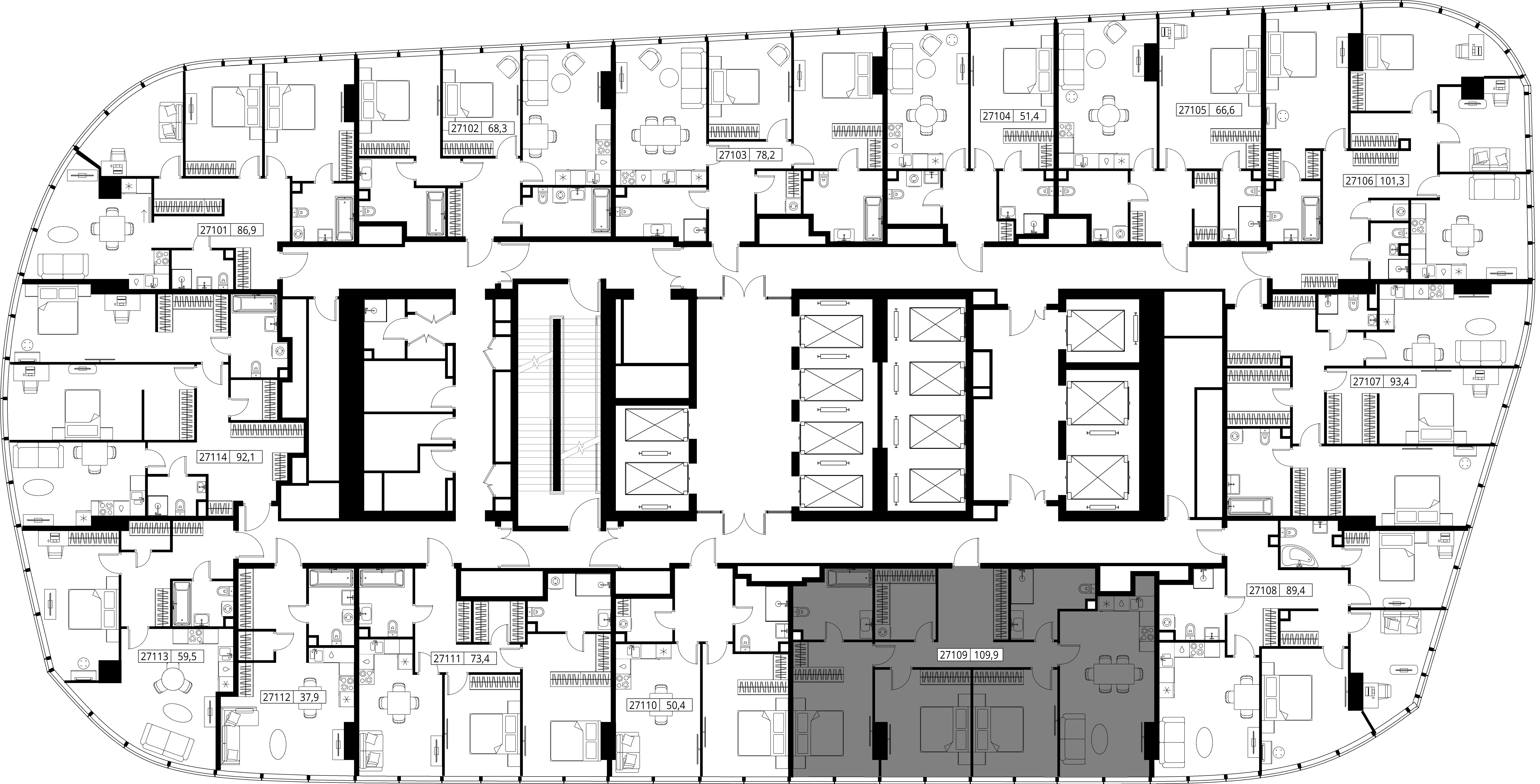 Wohnung 3 zimmer 110 m² Moskau, Russland