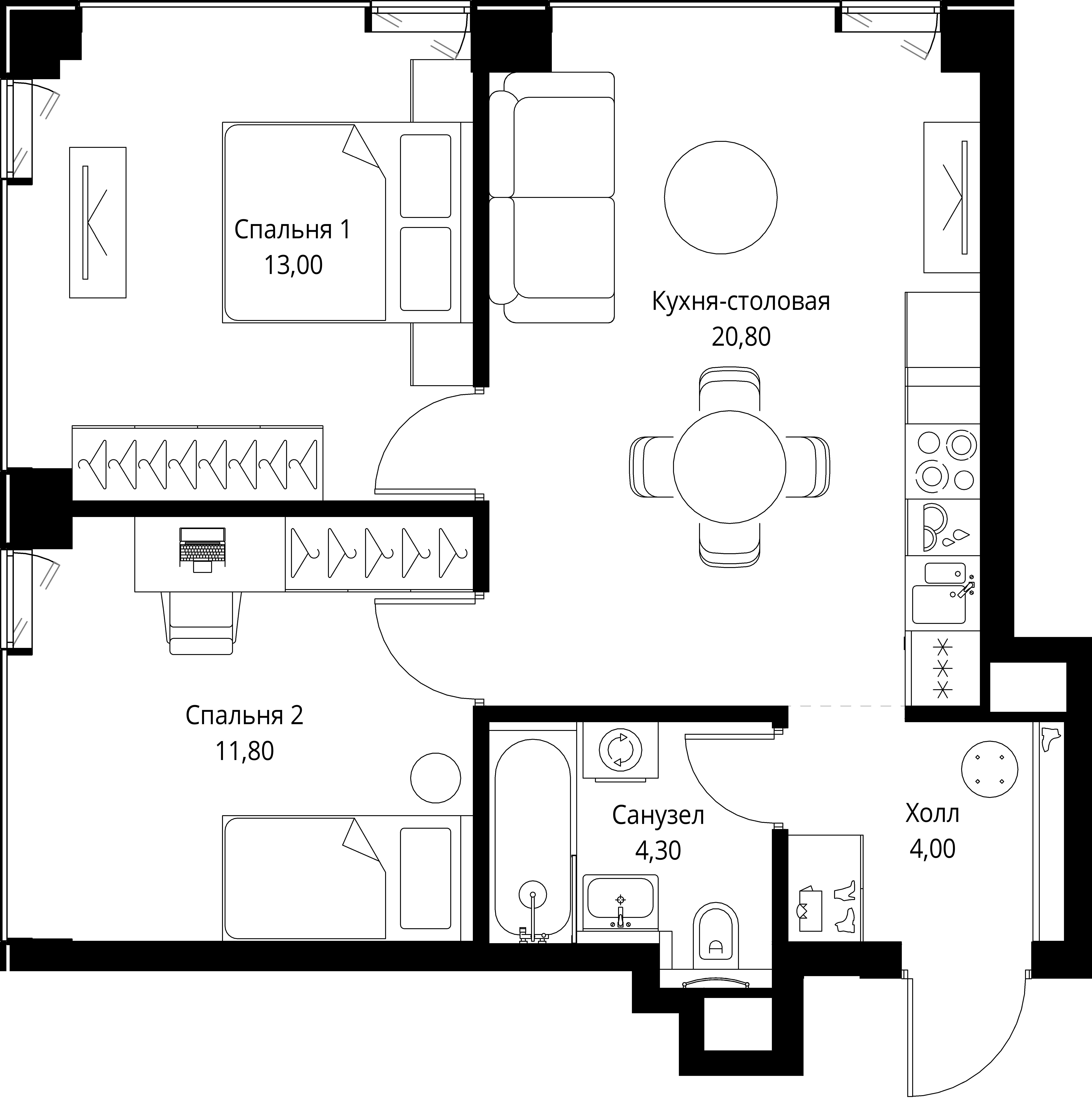 Квартира №113095