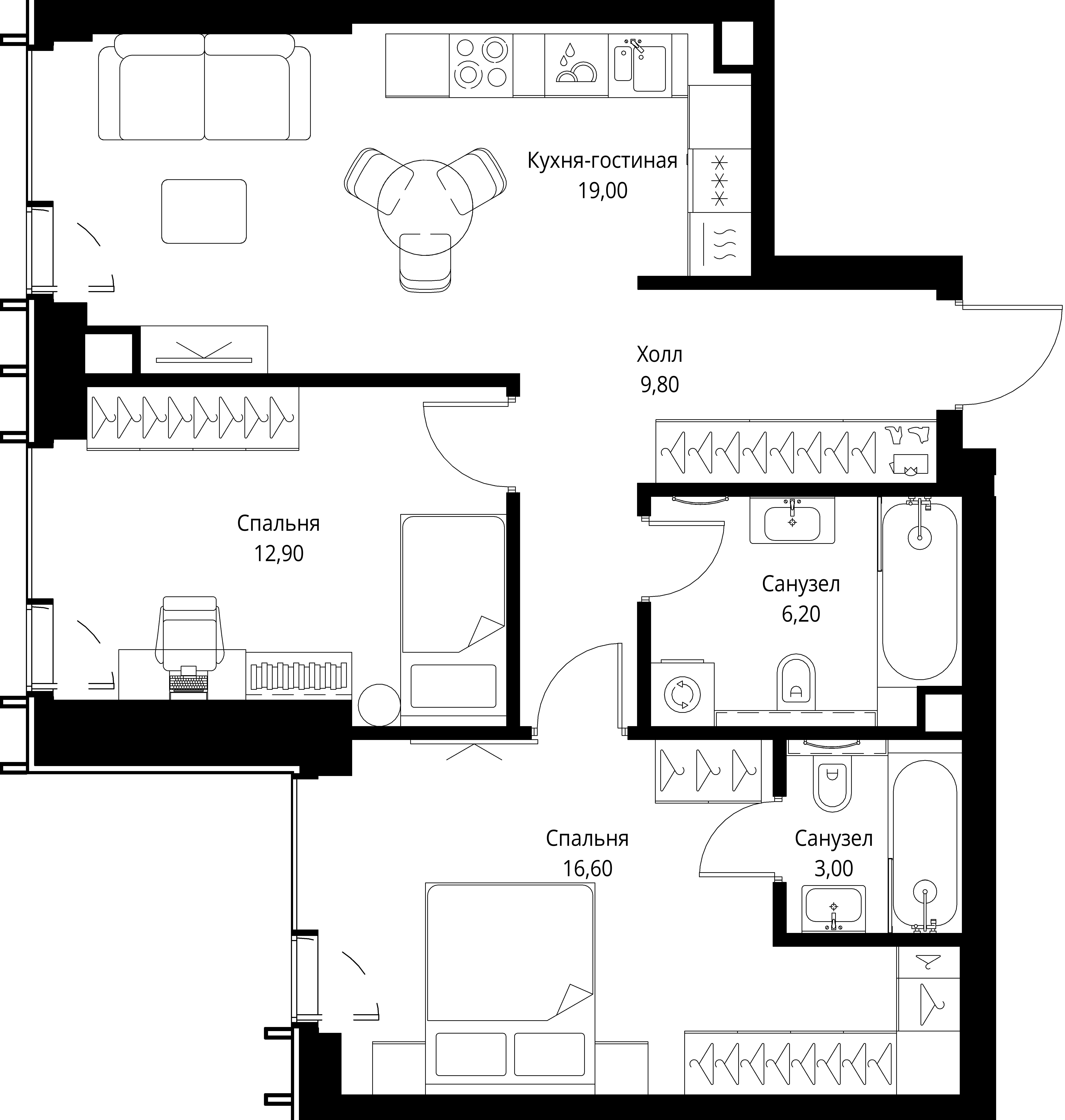 Квартира №536452