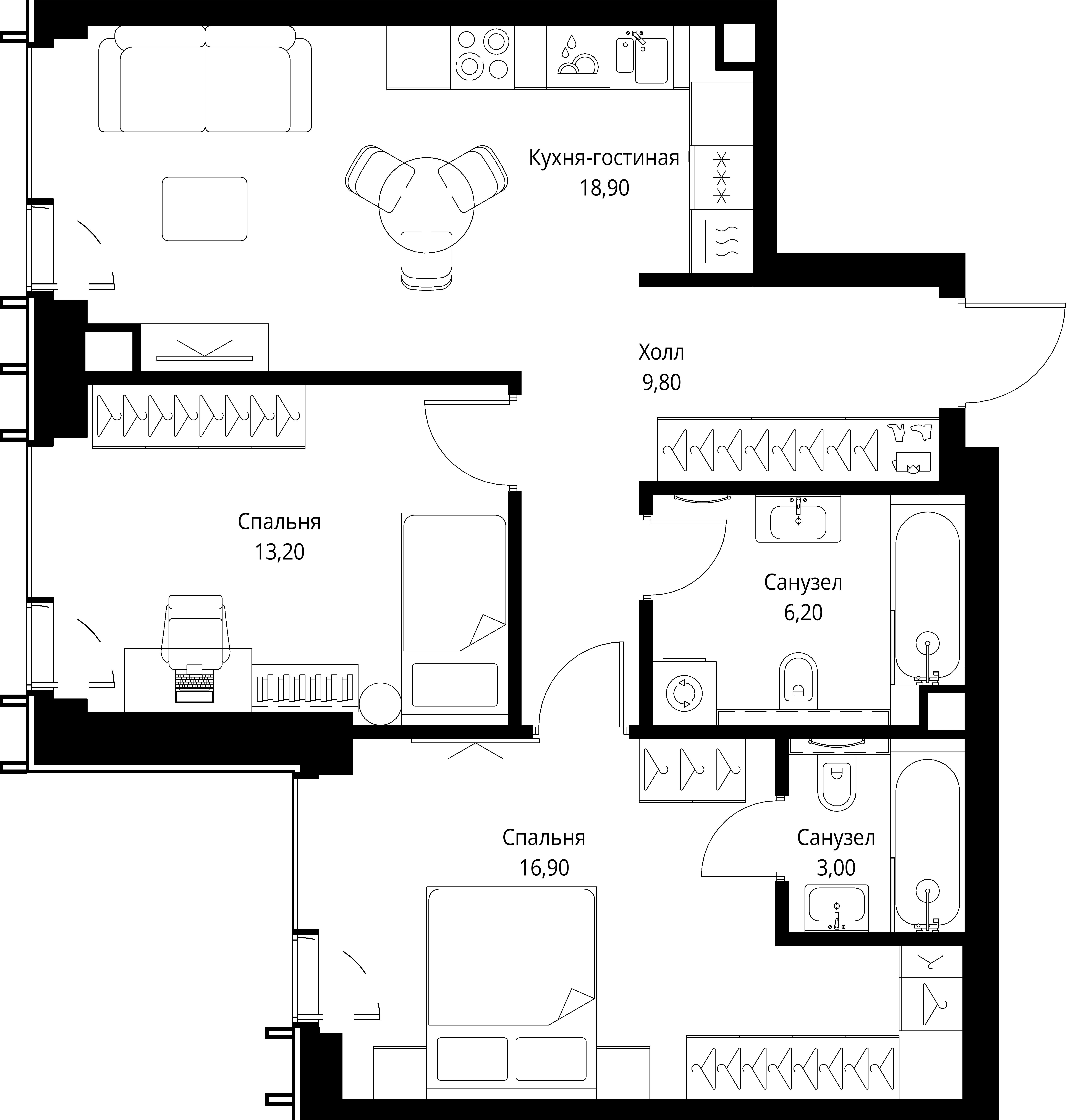 Квартира №545540