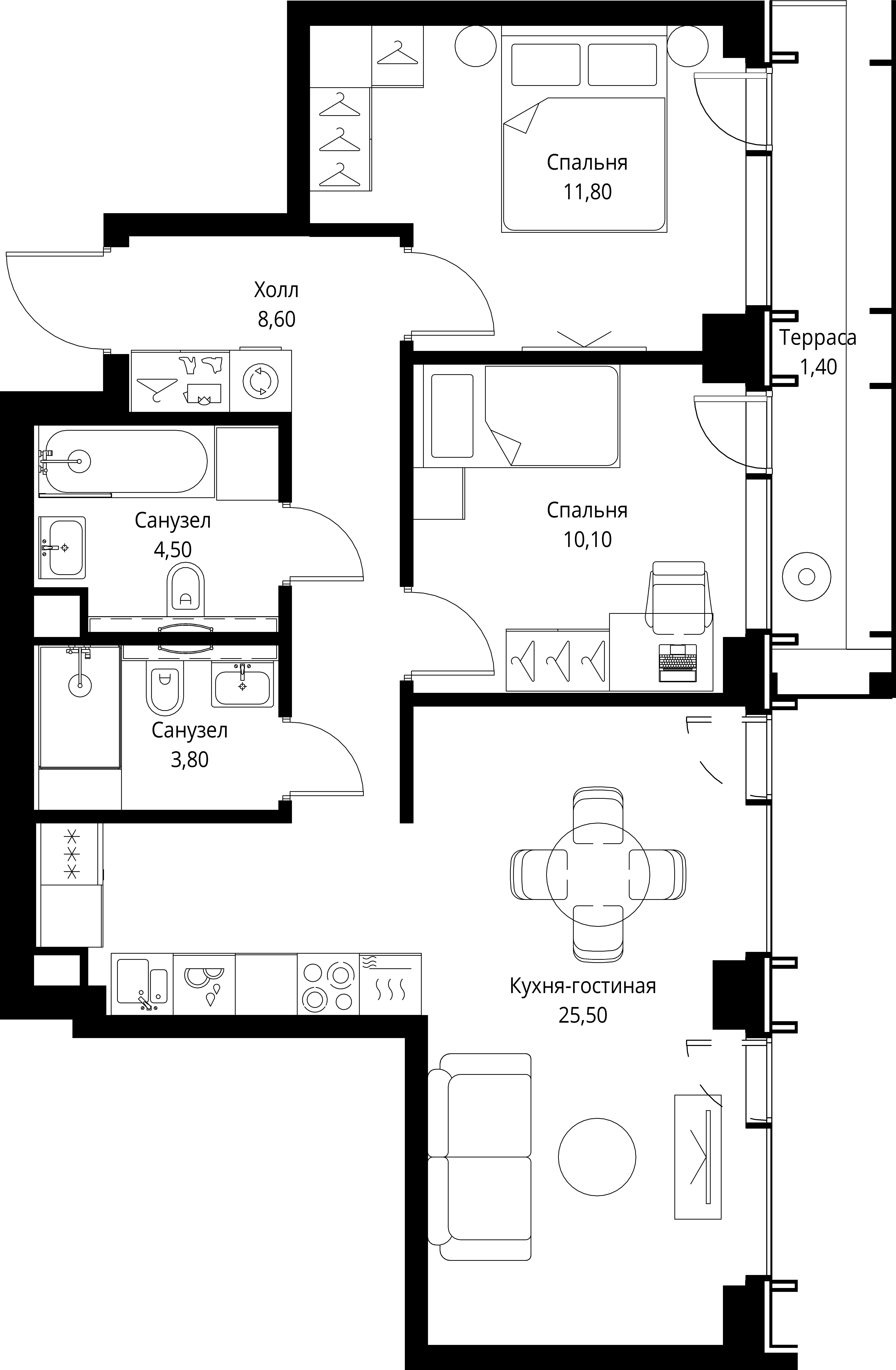 Квартира №545543