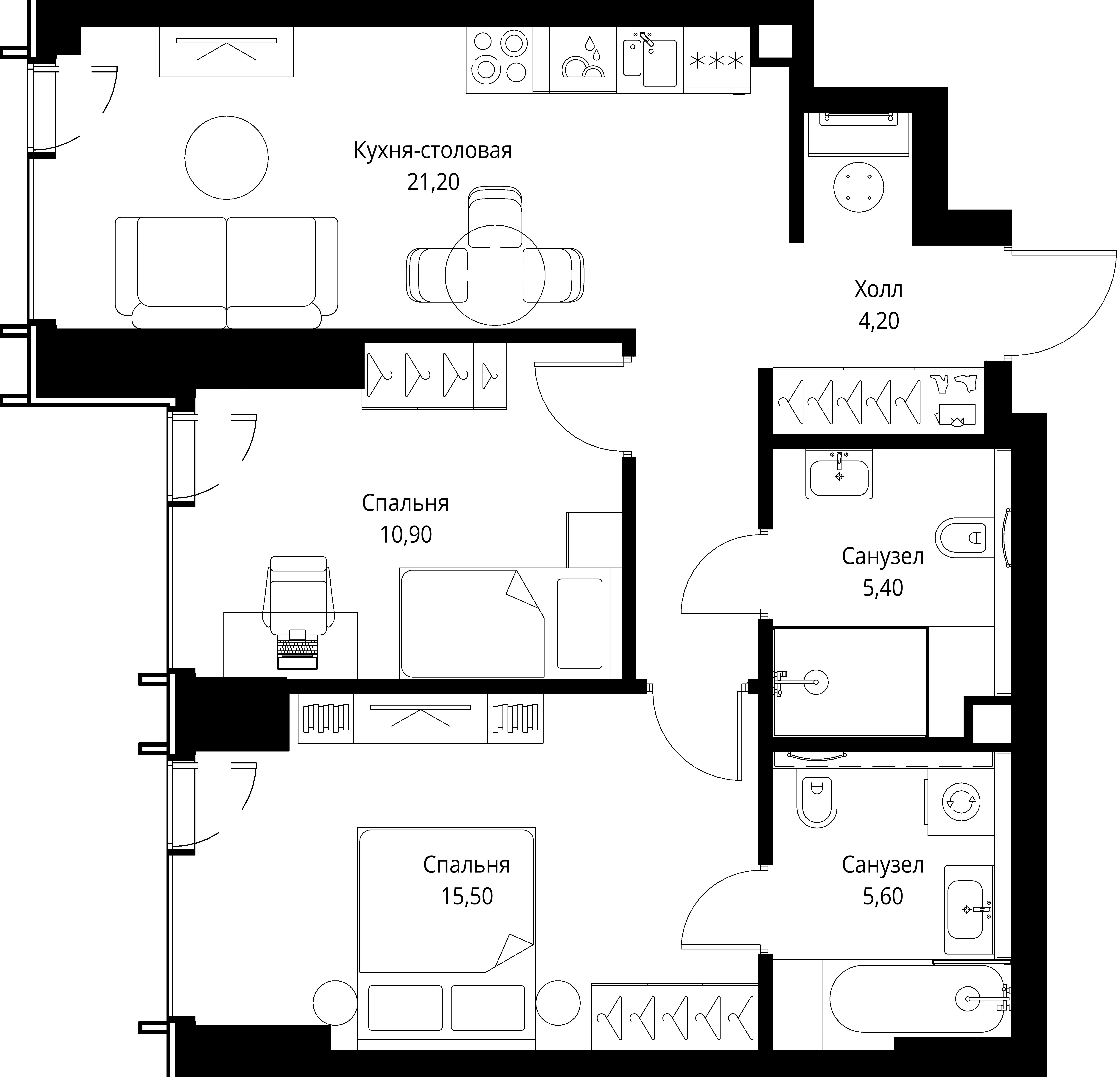 Квартира №613139